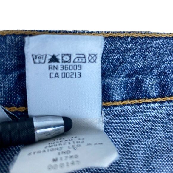 CALVIN KLEIN CK Men's Vintage Blue 12 OZ Denim Straight Leg Jeans US 32 X 29.75 - Picture 9 of 11